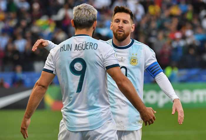 Sergio Aguero and Lionel Messi teaming for Argentina